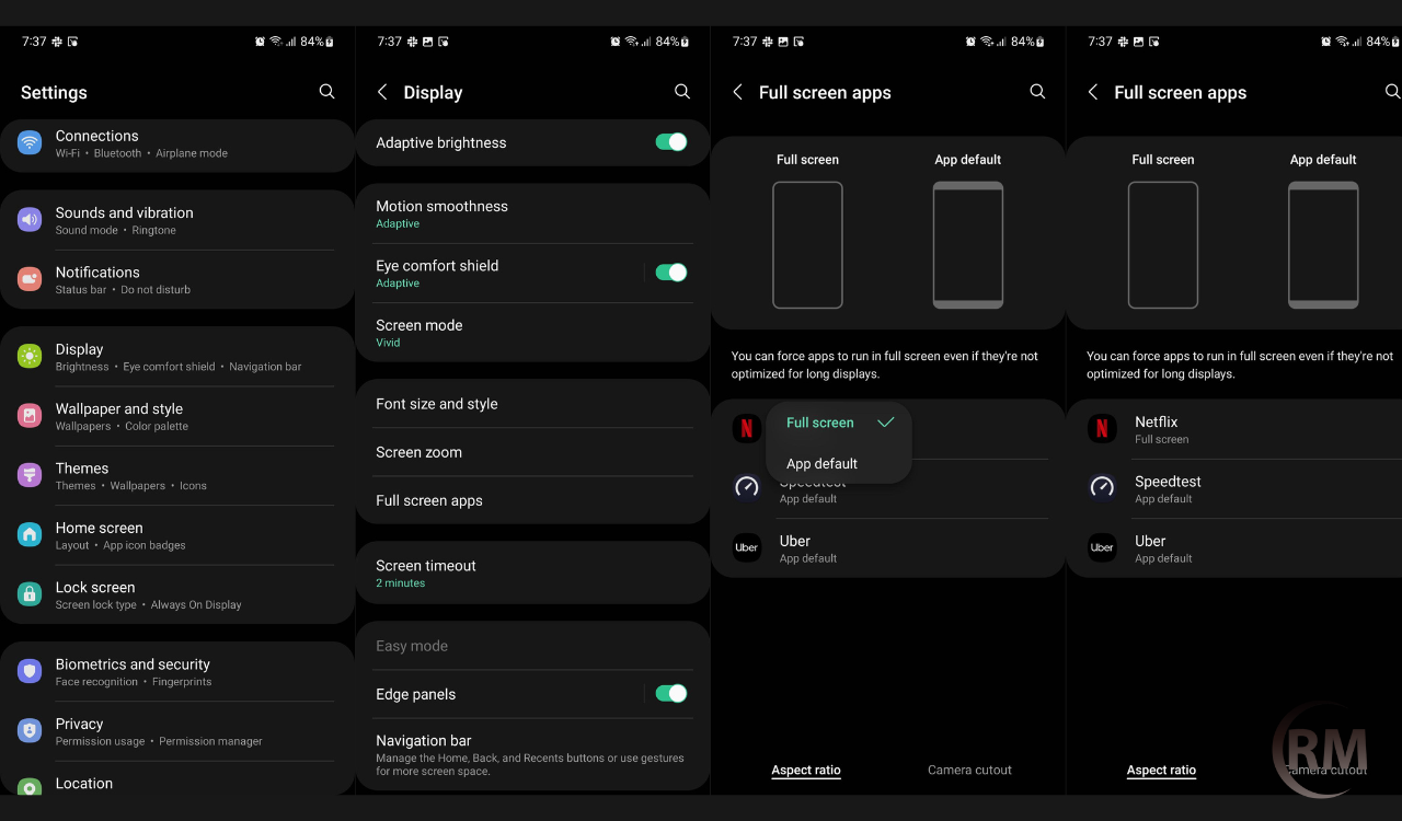 Modify Display Aspect Ratio And Camera In Samsung One Ui Real Mi Central